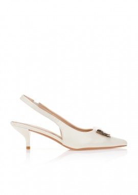 Tsoukalas - Γόβες slingback με χρυσή αγκράφα ΜΠΕΖ