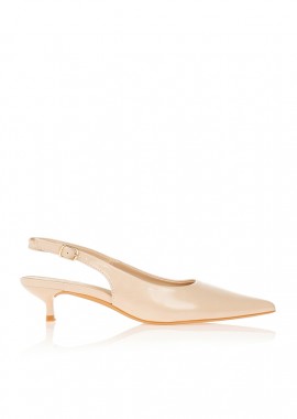 Tsoukalas - Γόβες nude slingback χαμηλές NUDE