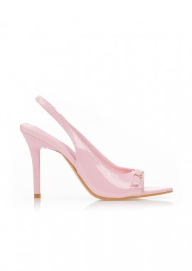 Γόβες slingback λουστρίνι ΡΟΖ