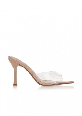 Mules nude με διάφανη φάσα NUDE
