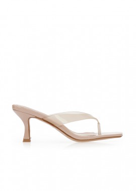 Mules με διαφάνεια NUDE