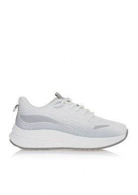 Tsoukalas - Sneakers λευκά με γκρι λεπτομέρειες ΓΚΡΙ