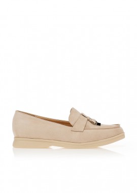 Oxfords TSOUKALAS μπεζ με μεταλλική λεπτομέρεια ΜΠΕΖ
