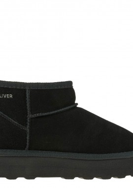 S. Oliver - Γυναικεία Δερμάτινα Μποτάκια S. Oliver 5-26352-41 001 Μαύρα