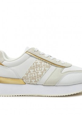 Tommy Hilfiger - Γυναικεία Δερμάτινα Sneakers Tommy Hilfiger FW0FW08387 0K4 Λευκά