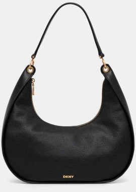 Γυναικεία Δερμάτινη Τσάντα Ώμου DKNY Abby Hobo R44CAI48 BGD Μαύρη