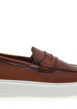 Ανδρικά Δερμάτινα Loafers Renato Garini 52319-Denever Ταμπά Δέρμα U562V3192I66