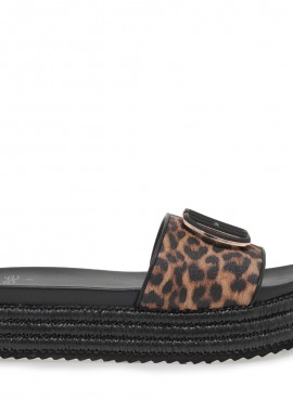 Γυναικεία Flatforms Exe H7082B-23 Λεοπάρ Μαύρο U421A223378G