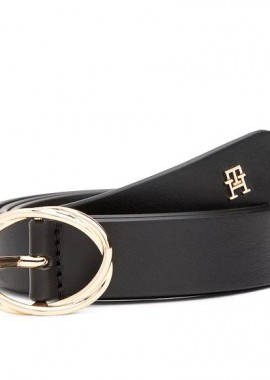 Tommy Hilfiger - Γυναικεία Δερμάτινη Ζώνη Tommy Hilfiger 2,5cm AW0AW17932 BDS Μαύρη