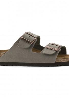 Birkenstock - Ανατομικές Παντόφλες Birkenstock Arizona Birko-Flor Nubuck Stone 0151213 Narrow Fit