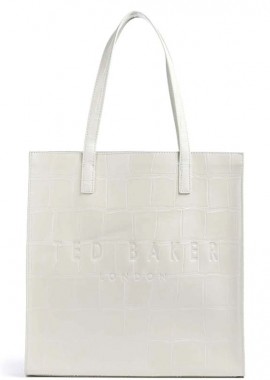 Ted Baker - Γυναικεία Τσάντα Ώμου Ted Baker Croccon Large Icon 281631 Ivory Κροκό