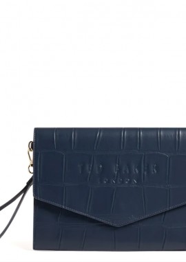 Ted Baker - Γυναικείος Φάκελος Ted Baker Crocey 281559 Navy Κροκό