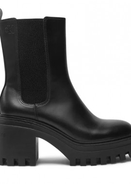 Γυναικεία Δερμάτινα Μποτάκια Calvin Klein YW0YW01547-0GJ Μαύρα