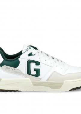 Ανδρικά Δερμάτινα Sneakers Gant Brookpal 31631005-G247 Λευκό-Πράσινο