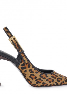 Exe - Γυναικείες Γόβες Slingback Exe Toledo-842 V47008415869 Λεοπάρ Πόνυ
