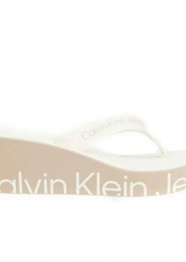 Γυναικείες Παντόφλες Calvin Klein Wedge Sandal YW0YW00995 0K7 Cream White