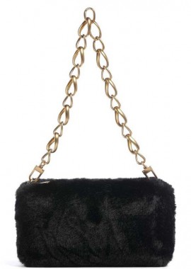 Ted Baker - Γυναικεία Τσάντα Ώμου Ted Baker 281392-BLACK Μαύρη γούνα