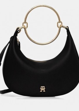 Tommy Hilfiger - Γυναικεία Τσάντα Ώμου Tommy Hilfiger AW0AW18236-BDS Μαύρη