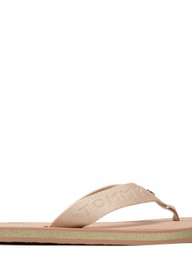 Γυναικείες Σαγιονάρες Tommy Hilfiger Beach Sandal FW0FW06423 ABR Μπεζ