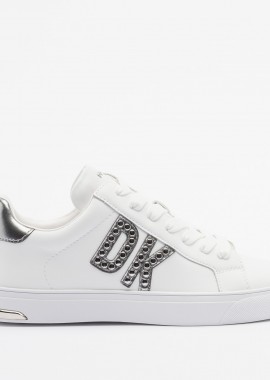 DKNY - Γυναικεία Δερμάτινα Sneakers DKNY Abeni K1552711 Λευκό Νίκελ