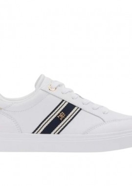 Tommy Hilfiger - Γυναικεία Δερμάτινα Sneakers Tommy Hilfiger FW0FW09354-YBS Λευκά