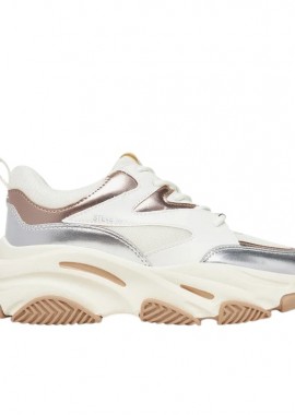 Steve Madden - Γυναικεία Sneakers Steve Madden Progressive SM19000096-04005-SG3 Silver/Gold Cream