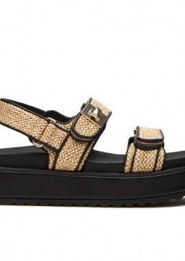 Steve Madden - Γυναικεία Σανδάλια Flatforms Steve Madden Bigmona SM11003058-932 Beige