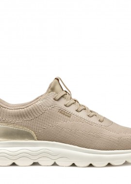 Geox - Γυναικεία Ανατομικά Sneakers Geox Spherica D557MA 06KBN CH62L Μπεζ/Χρυσά