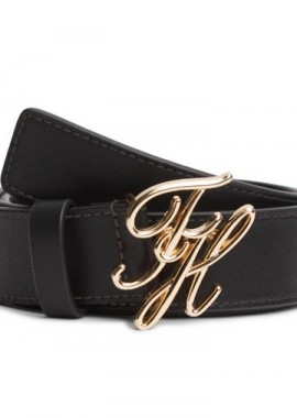 Tommy Hilfiger - Γυναικεία Ζώνη Tommy Hilfiger 3.0cm AW0AW18568-BDS Μαύρη