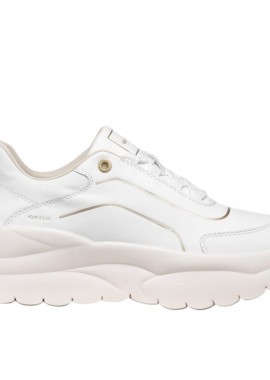 Geox - Γυναικεία Ανατομικά Δερμάτινα Sneakers Geox Xtors D651FA-085FU-C1000 Λευκά