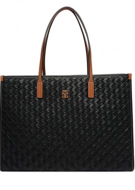 Tommy Hilfiger - Γυναικεία Τσάντα Ώμου Tommy Hilfiger AW0AW18394-0GJ Μαύρη