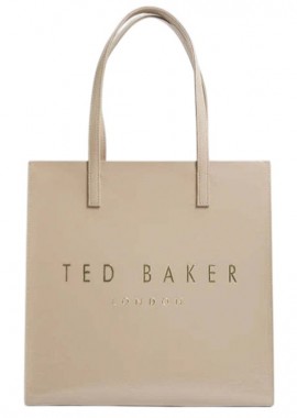 Ted Baker - Γυναικεία Τσάντα Ώμου Ted Baker Crinkon Large Icon 283927-Stone Λουστρίν