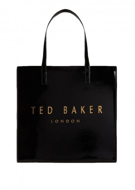 Ted Baker - Γυναικεία Τσάντα Ώμου Ted Baker Crinkon Large Icon 271041 Μαύρο Λουστρίν