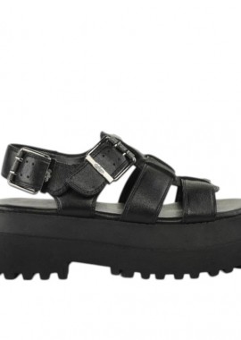 Γυναικεία Flatforms Buffalo Pluto Fisher BN1602334 Μαύρα
