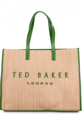 Γυναικεία Τσάντα Ώμου Ted Baker Pallmer Raffia Large Icon 284036-Green