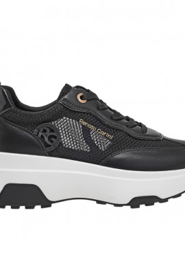 Renato Garini - Γυναικεία Sneakers Renato Garini 560-51EX34 Μαύρο Δίχτυ Μαύρο W119R53434W5