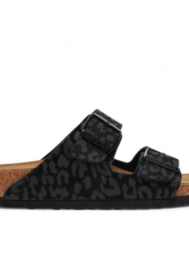Γυναικεία Ανατομικά Σανδάλια Birkenstock Arizona Bs 1030563 Leo Black Narrow Fit