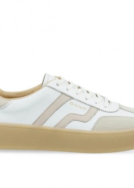 Gant - Γυναικεία Δερμάτινα Sneakers Gant Cuzmani 32531202-G265 Λευκά/Μπεζ