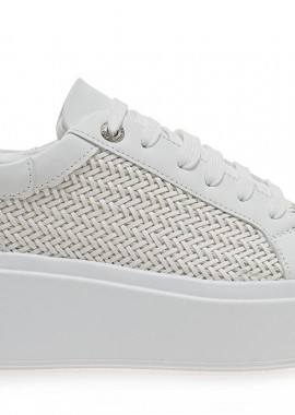 Renato Garini - Γυναικεία Sneakers Renato Garini 88-61RG27 Λευκό Πλεκτό W119R027326M