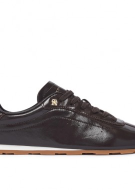 Tommy Hilfiger - Γυναικεία Δερμάτινα Sneakers Tommy Hilfiger FW0FW09495-BCR Καφέ