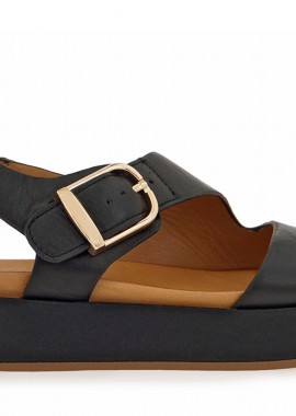 Γυναικείες Δερμάτινες Πλατφόρμες Tsakiris Mallas 960064 Μαύρο W401E0642002