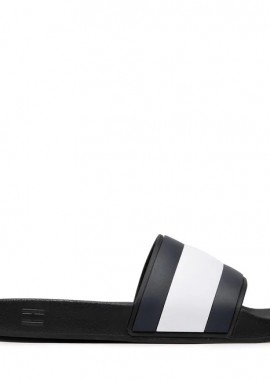 Ανδρικές Παντόφλες Tommy Hilfiger Flag Pool Slide FM0FM04263 BDS Μαύρες