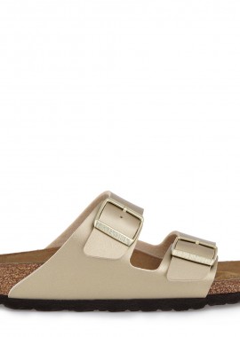 Γυναικεία Ανατομικά Δερμάτινα Σανδάλια Birkenstock Arizona 1016111 Χρυσό Narrow Fit