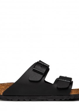 Unisex Ανατομικά Σανδάλια Birkenstock Arizona Soft Footbed Μαύρα Narrow Fit 0551253