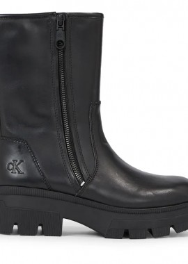 Calvin Klein - Γυναικεία Δερμάτινα Μποτάκια Calvin Klein YW0YW01109 0GT Μαύρα