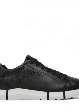 Ανδρικά Ανατομικά Δερμάτινα Sneakers Geox Adacter U45FFA 00046 C9999 Μαύρα
