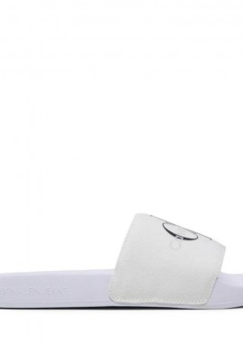 Γυναικείες Παντόφλες Calvin Klein Slide YW0YW00103 01W Λευκές