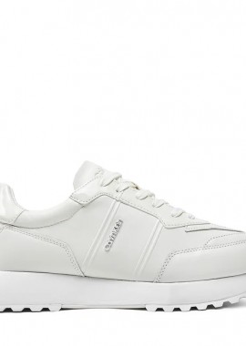 Calvin Klein - Ανδρικά Δερμάτινα Sneakers Calvin Klein HM0HM01479 0K4 Λευκά