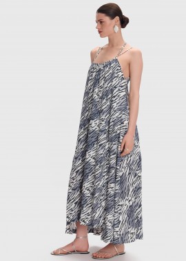 - Φόρεμα μακρύ zebra print - 5206634946027