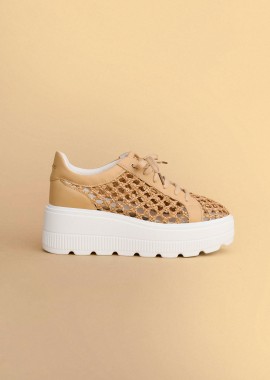 - Sneakers με διχτυωτό σχέδιο και χοντρή σόλα - 5206179081528